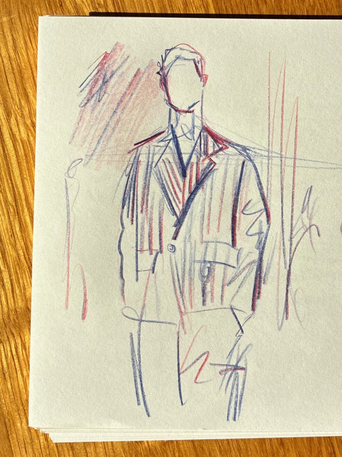 Fashion sketches on a desk
