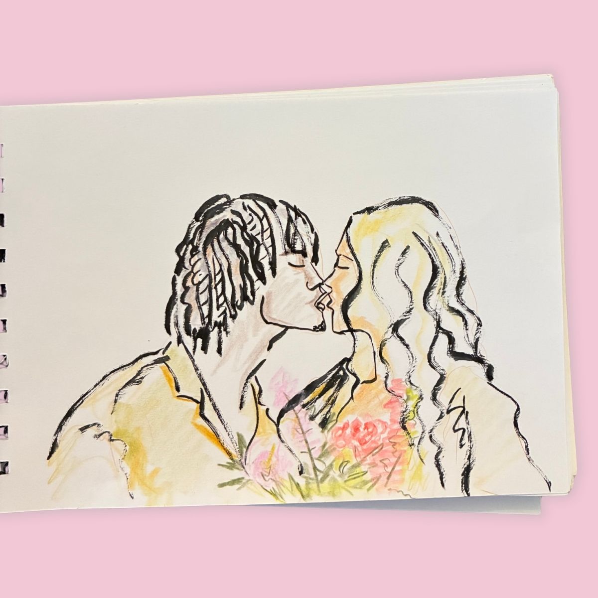Custom wedding invitation illustration